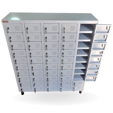 Armário porta Celular com Chave 50 portas 122x103x28 cm